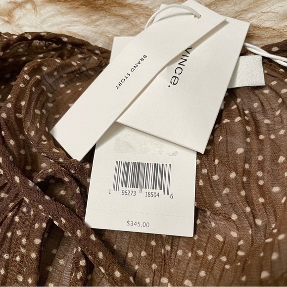 Vince Starry dot shirred-neck blouse - Picture 9 of 13